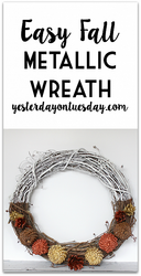 Easy Fall Metallic Wreath